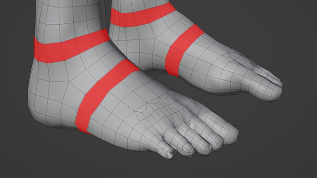 足のモデリング16